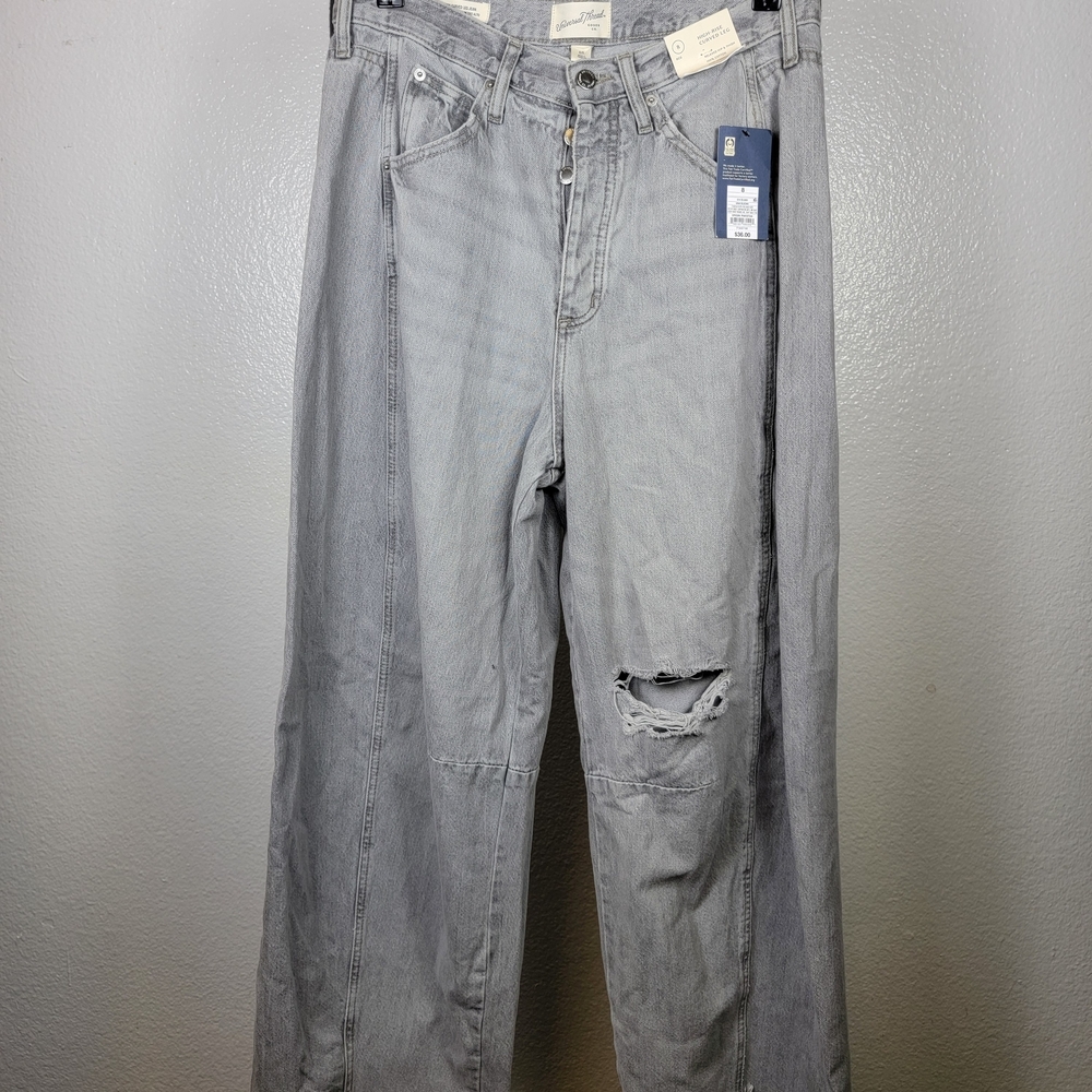 Universal‎ Thread High-rise Curved Leg Relaxed Hip And Thigh Grey Women's Size 8